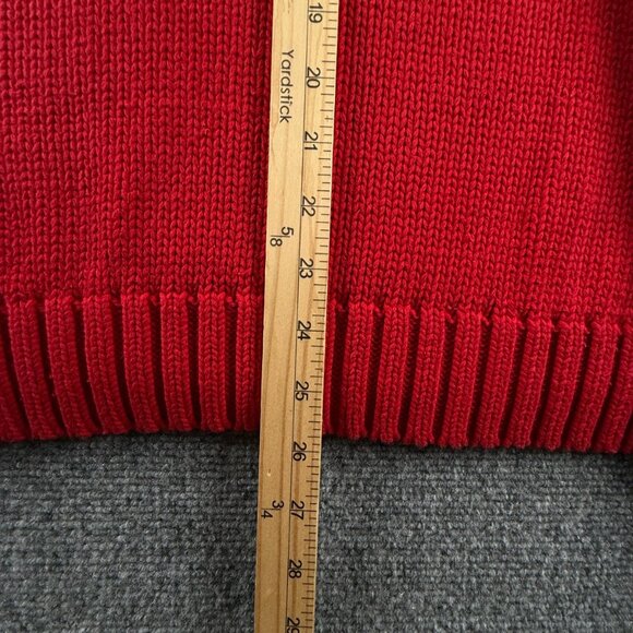 Ralph Lauren Polo Jeans Knit Flag Sweater Graphic USA Heavyweight Red Pullover - Picture 6 of 16